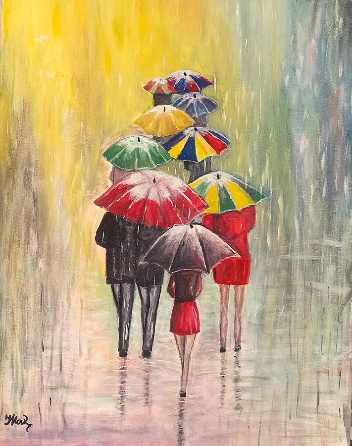 Rainy Day Painting by Inna Makarichev - Fine Art America