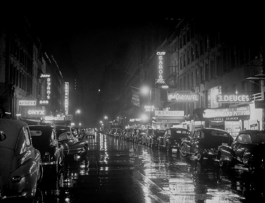 Rainy Evening - 52nd Street, New York City 1948 Photograph by William P ...