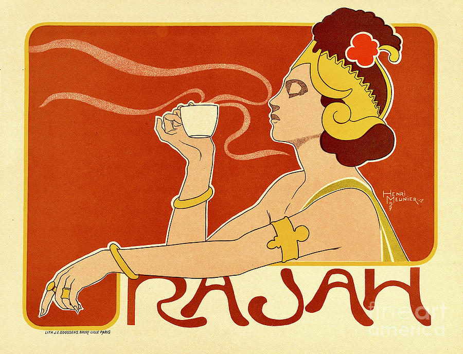 Coffee Painting - Rajah #1 by Henri Meunier