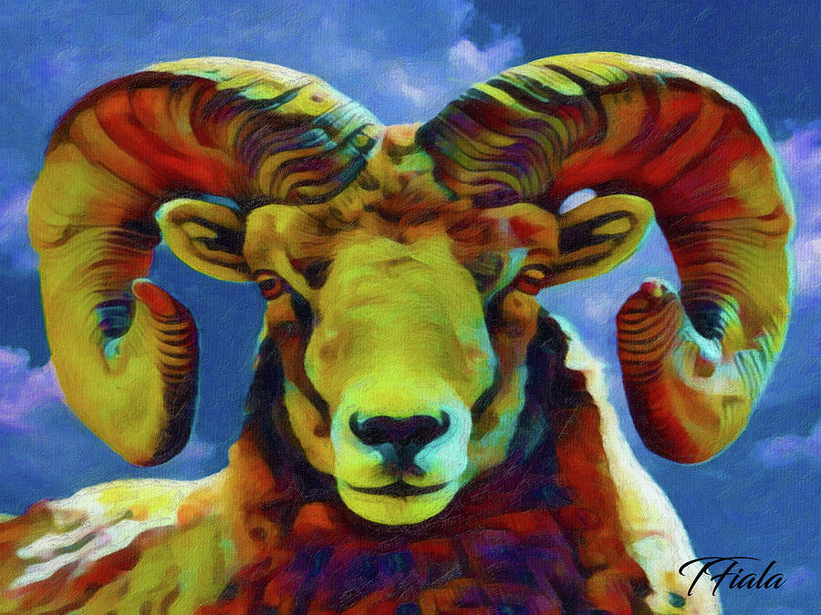 Ram at the Gorge #1 Digital Art by Terry Fiala