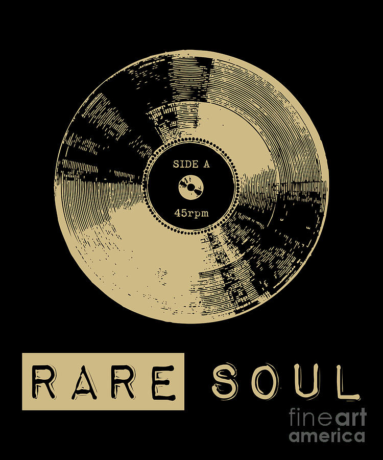 Music Drawing - Rare Soul Music 7 Inch 45 Rpm Vinyl Dj  #1 by Noirty Designs