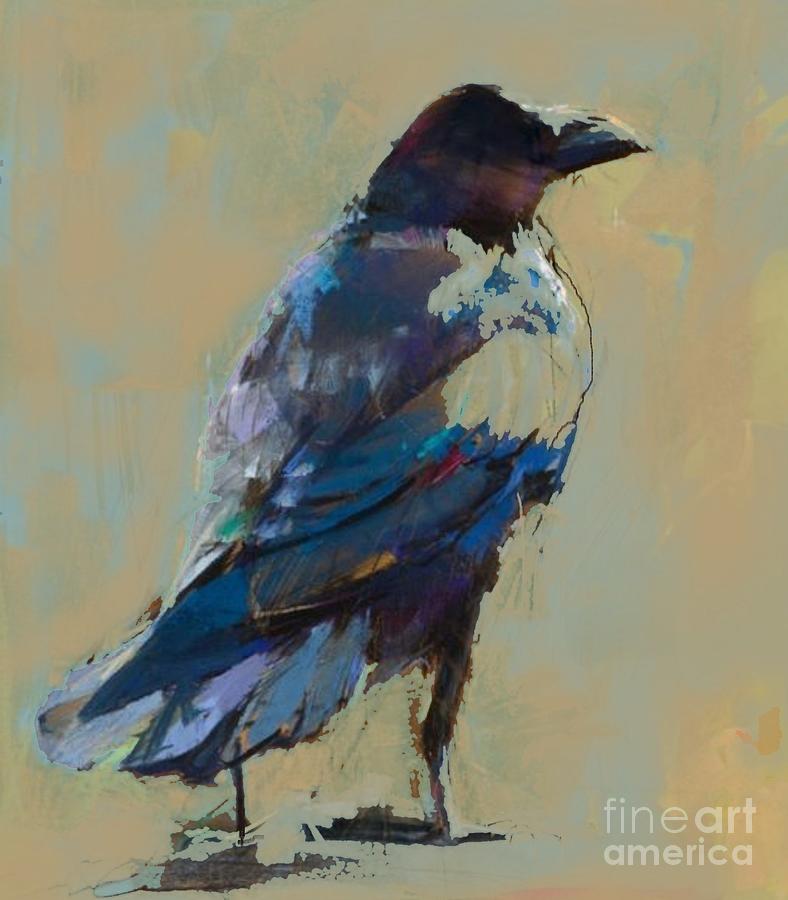 Raven #1 Painting by Vesna Antic