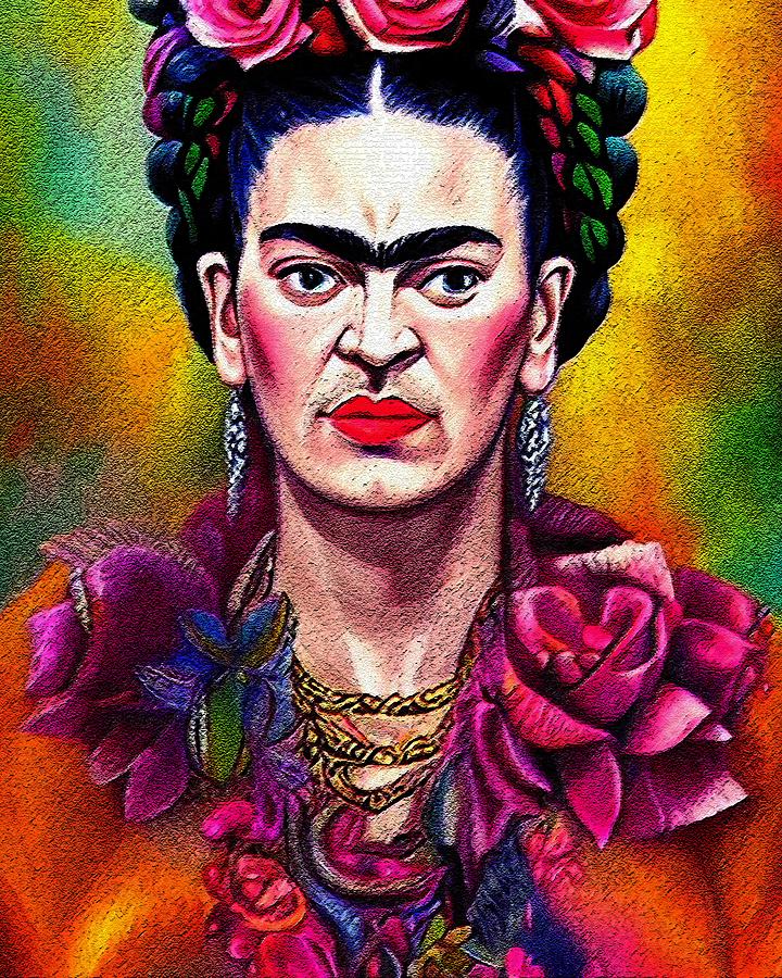 Realistic Portrait Of Frida Kahlo Digital Art by Edgar Dorice - Fine ...