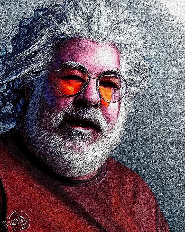 Realistic Portrait Of Jerry Garcia Digital Art by Edgar Dorice - Pixels