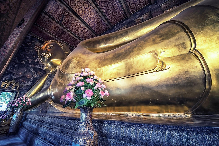 Architecture Photograph - Reclining Buddha #1 by Manjik Pictures