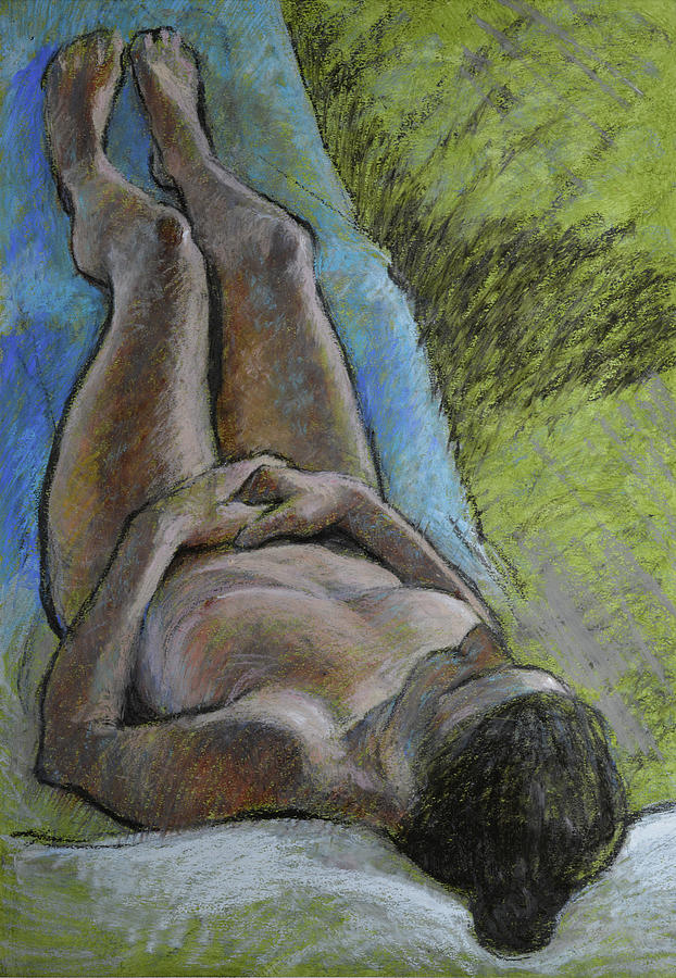 Reclining Female #1 Pastel by Harry Robertson