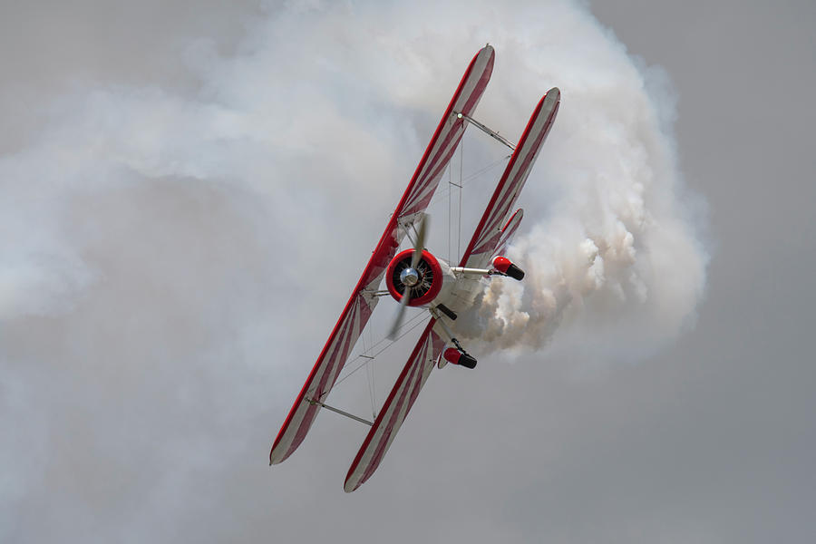 Red and White Airplane Photograph by Carolyn Hutchins