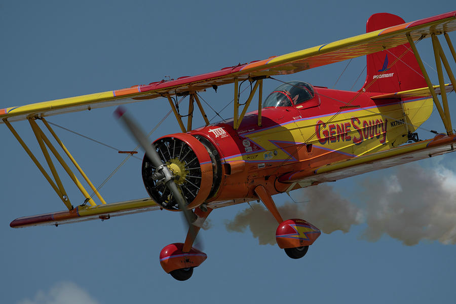 Red and Yellow Airplane Photograph by Carolyn Hutchins