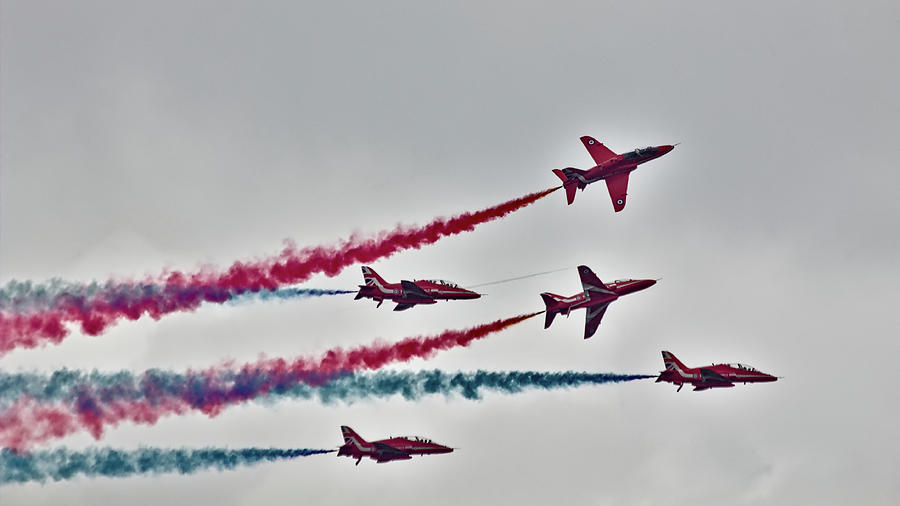 Red Arrows Display  Photograph by Jeremy Hayden