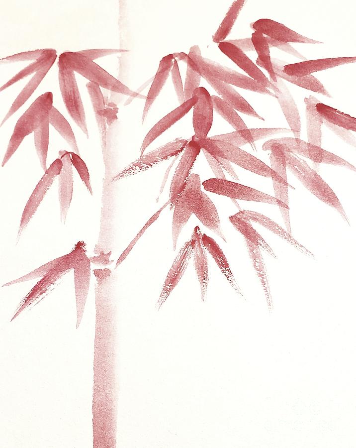 Red Bamboo #1 Painting by Margaret Welsh Willowsilk