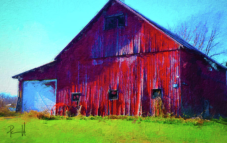 Red Barn #1 Digital Art by Sean Parnell