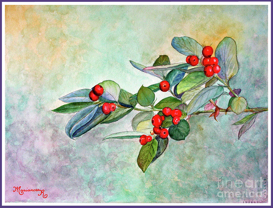 Red Berries Painting by Mariarosa Rockefeller