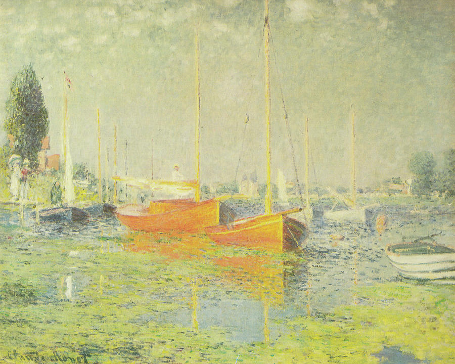 Red Boats, Argenteuil 1875 Painting by Claude Monet - Fine Art America