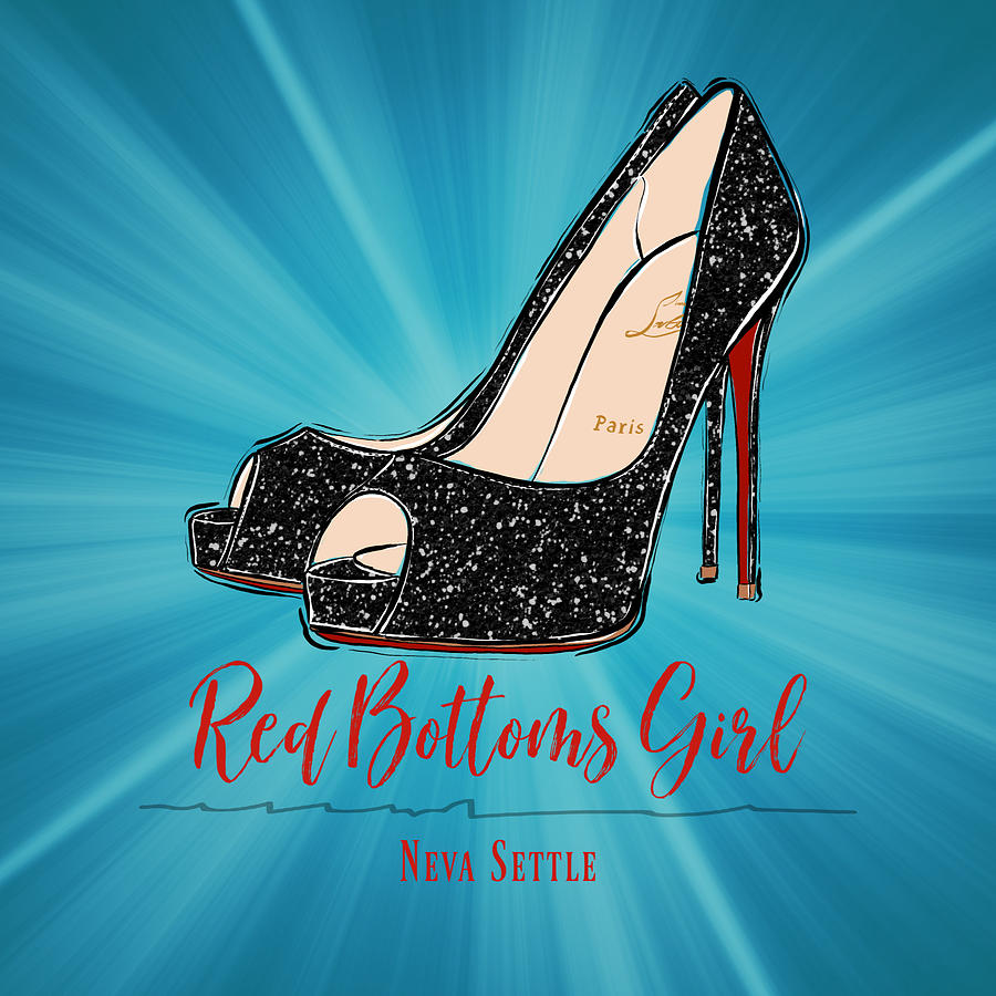 Red Bottoms Girl 3 Digital Art by Neva Settle Designs