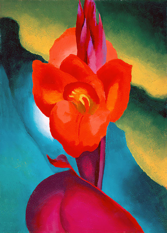 Red Canna #1 Painting by Georgia OKeeffe