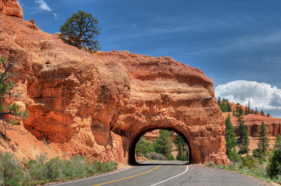Red Canyon National Park Utah Road Tunnel  #1 Photograph by Jim Vallee