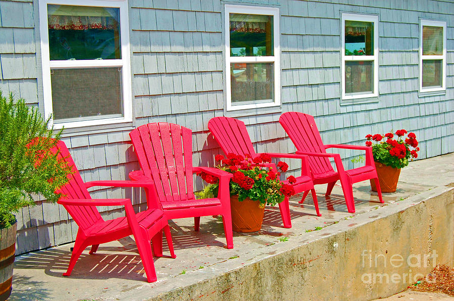 Red Chairs #1 Photograph by Debbi Granruth