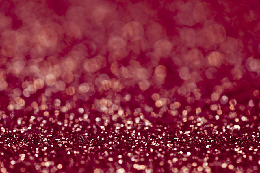 Red glitter background #1 Photograph by Jenny Dettrick