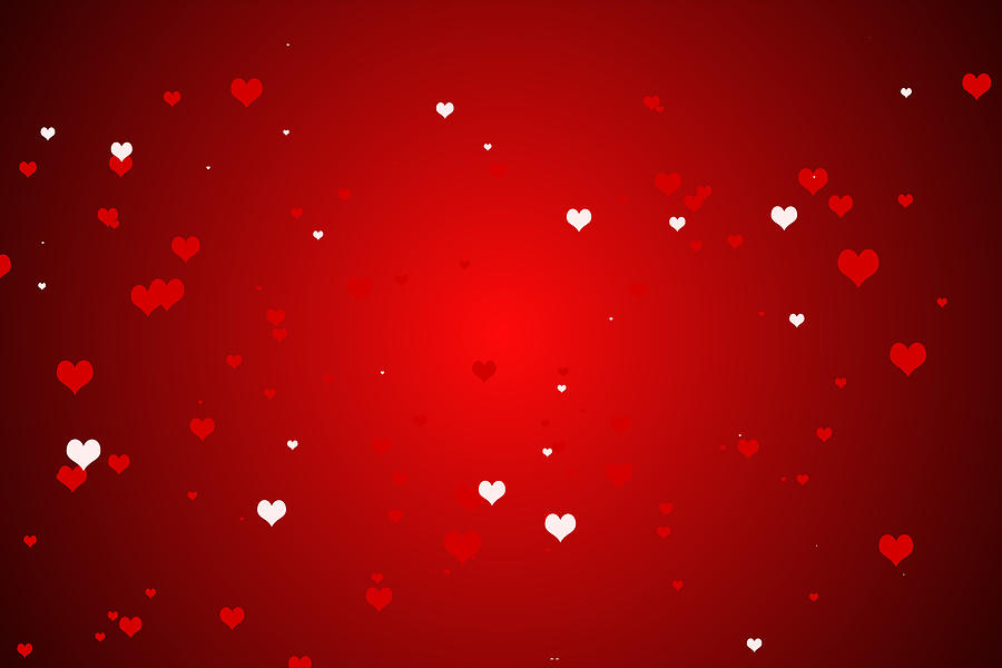 Red hart happy valentine day background Digital Art by Suntorn Somtong -  Fine Art America