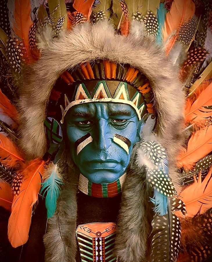 Red Indian Portrait  #1 Photograph by Loraine Yaffe
