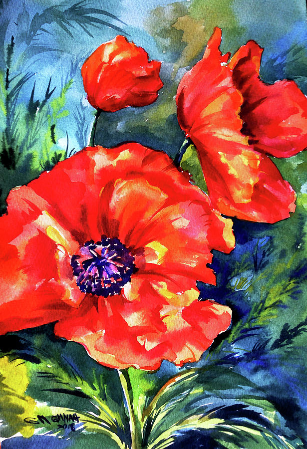 Red Poppies Painting by Ganna Melnychenko - Fine Art America