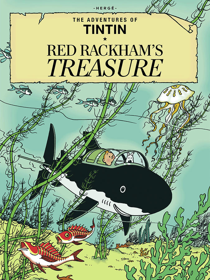 Adventures Of Tintin Drawing - Red Rackhams Treasure by Hegre