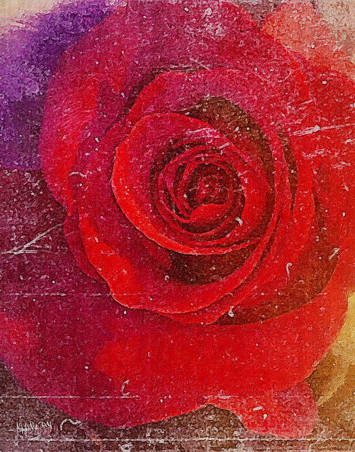 Red Rose  #1 Digital Art by Mariam Bazzi