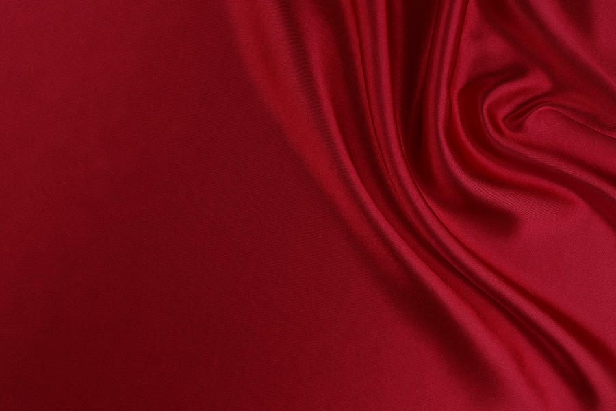 Red silk fabric background #1 Photograph by Bernie_photo
