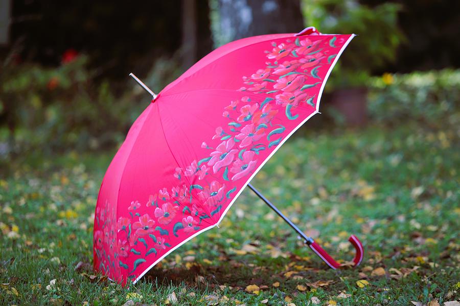 Red umbrella #1 Photograph by Vesna Martinjak