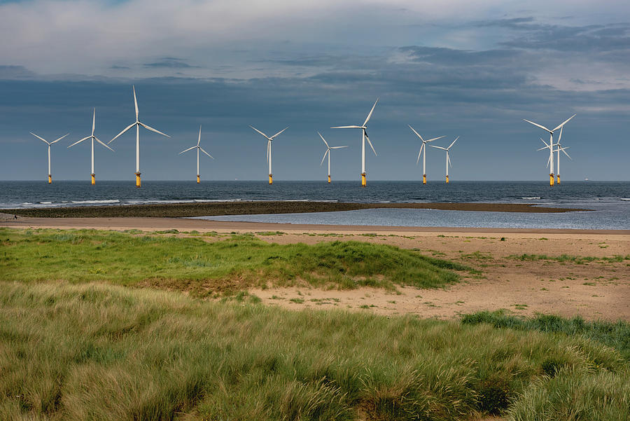 Redcar wind turbines #1 Photograph by Gary Eason