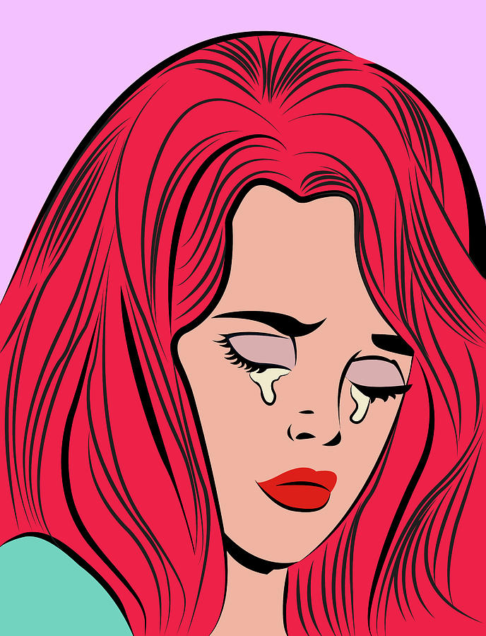 Redhead Girl In Tears Digital Art By Long Shot Fine Art America