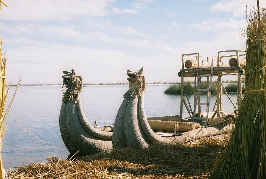 Reed Boats of Lake Titicaca Photograph by Heather Ormsby - Fine Art America