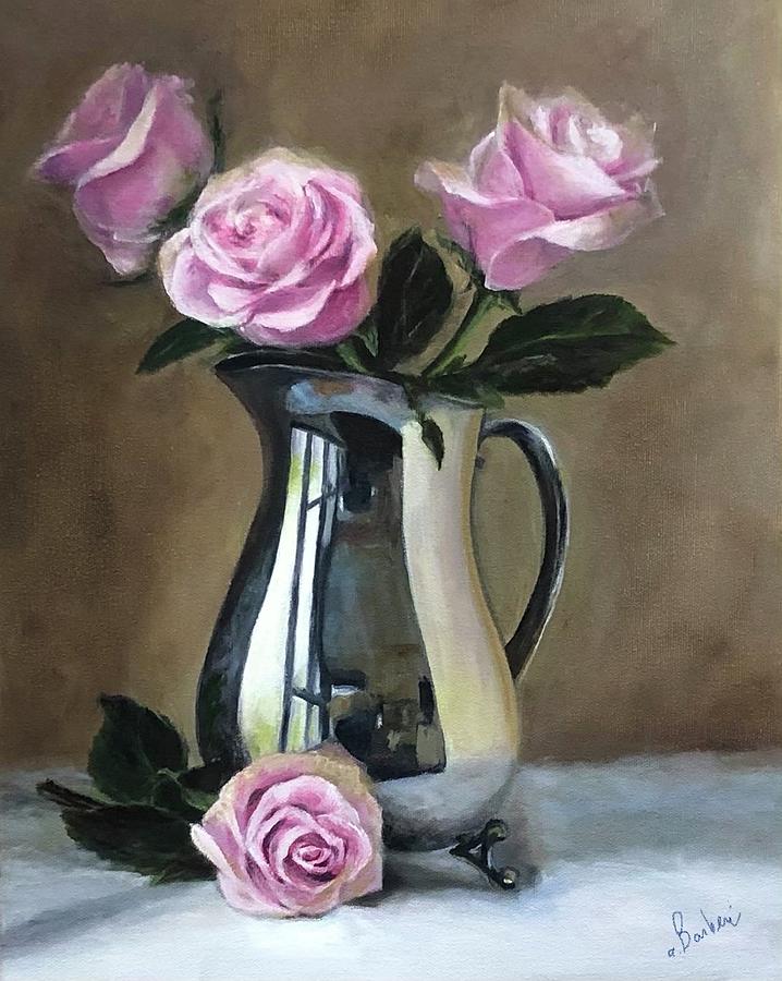 Reflections In Silver Painting by Anne Barberi