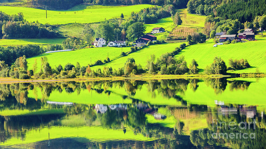 Reflections near Oppheim, Norway #1 Photograph by Henk Meijer Photography