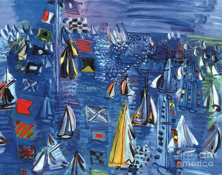 Regatta at Cowes, 1934 Photograph by Raoul Dufy