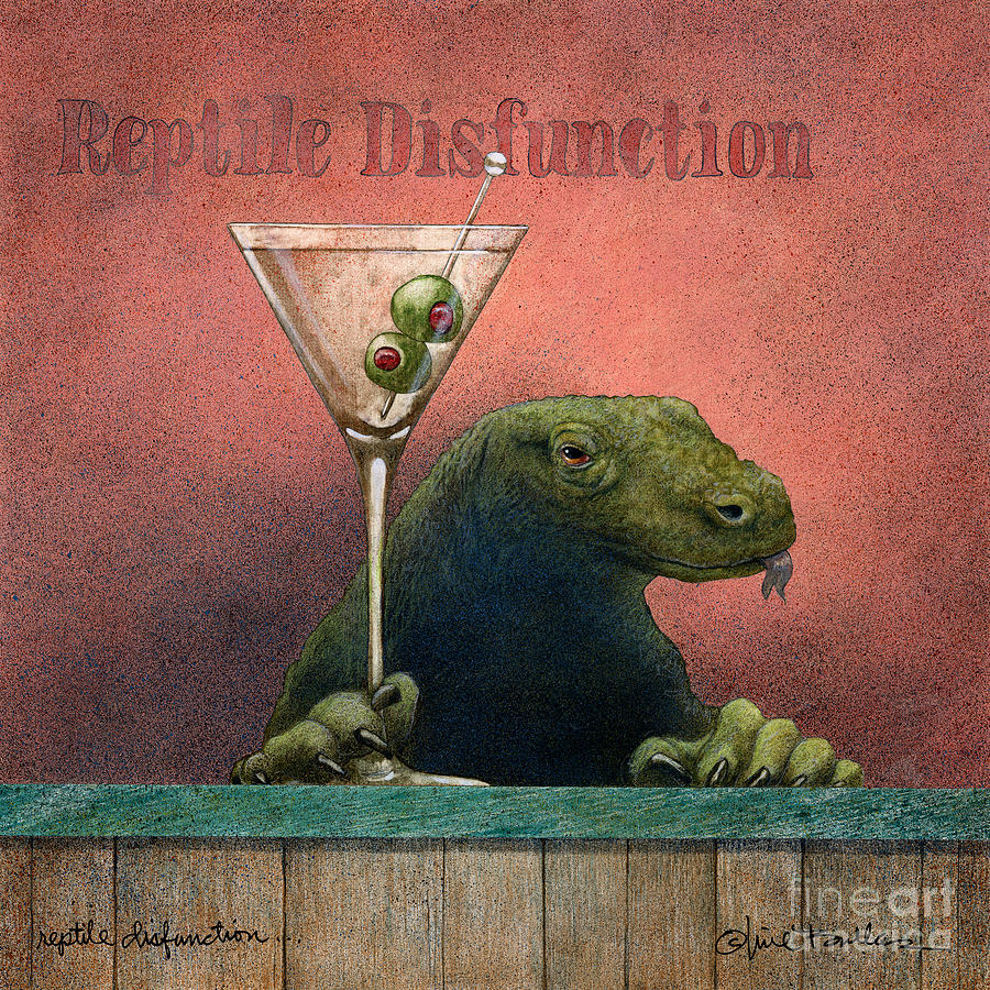 Reptile Painting - Reptile Disfunction #1 by Will Bullas
