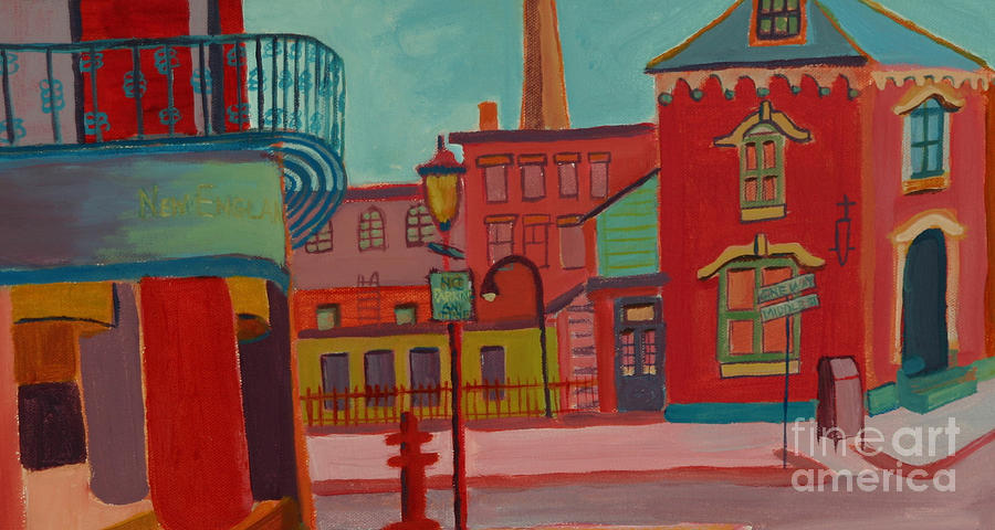 Middle Street in Lowell MA Painting by Debra Bretton Robinson