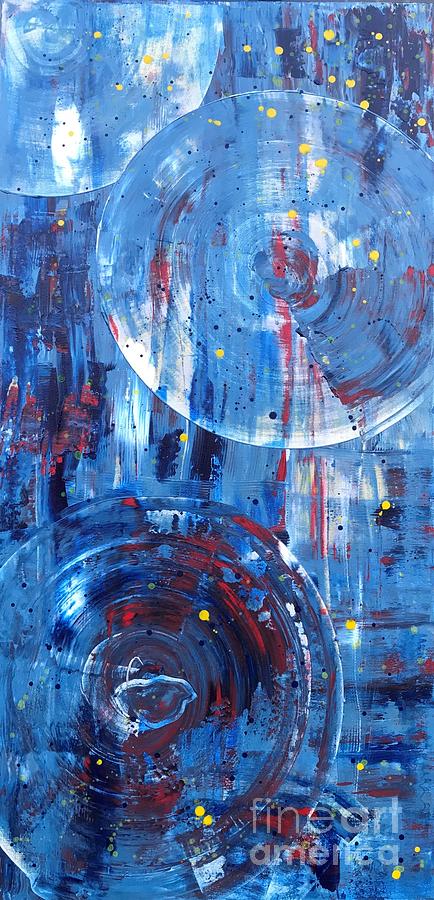 Rhapsody in Blue III Painting by Hyacinth Paul