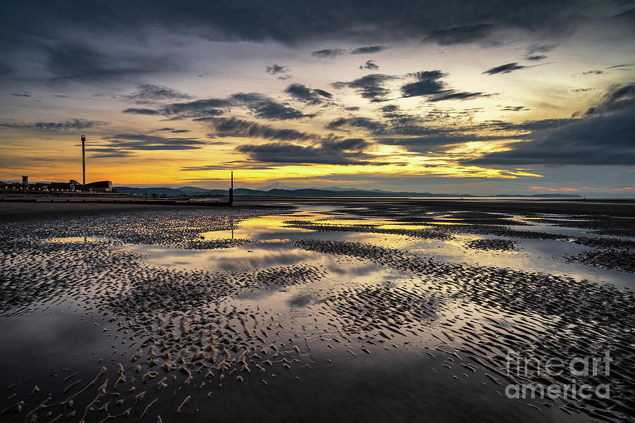 Rhyl Beach Sunset Wales #1 Photograph by Adrian Evans