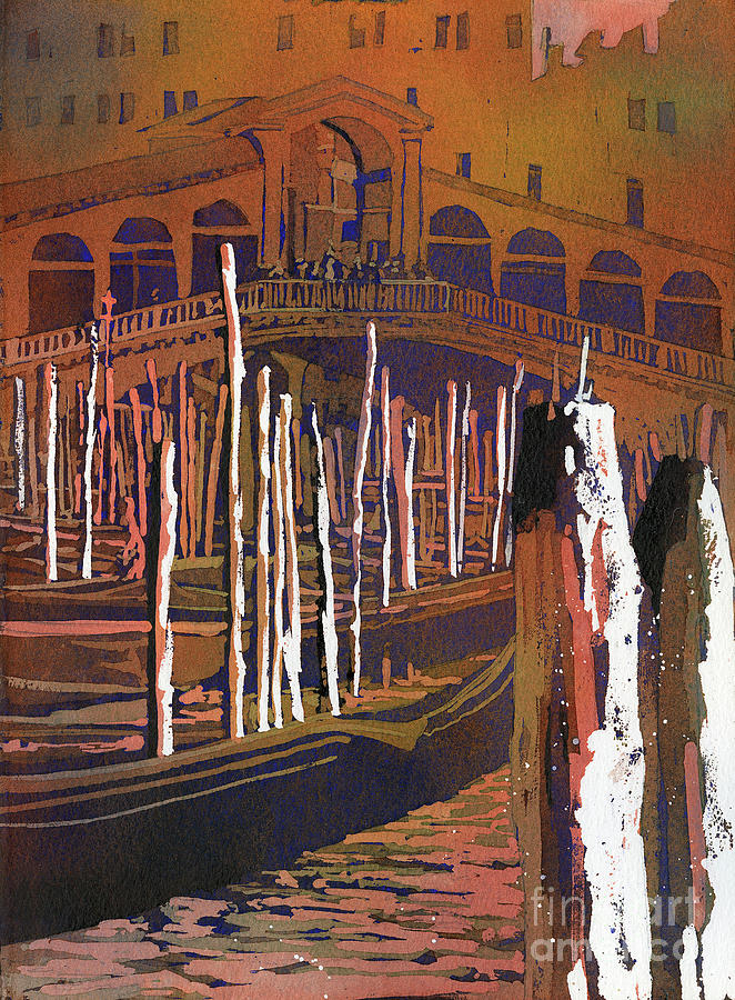 Rialto Bridge- Venice #2 Painting by Ryan Fox