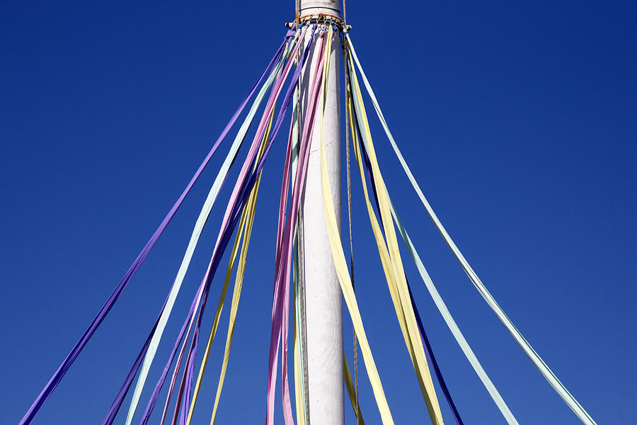 Ribbons Hanging From A Maypole #1 Photograph by Joe Fox
