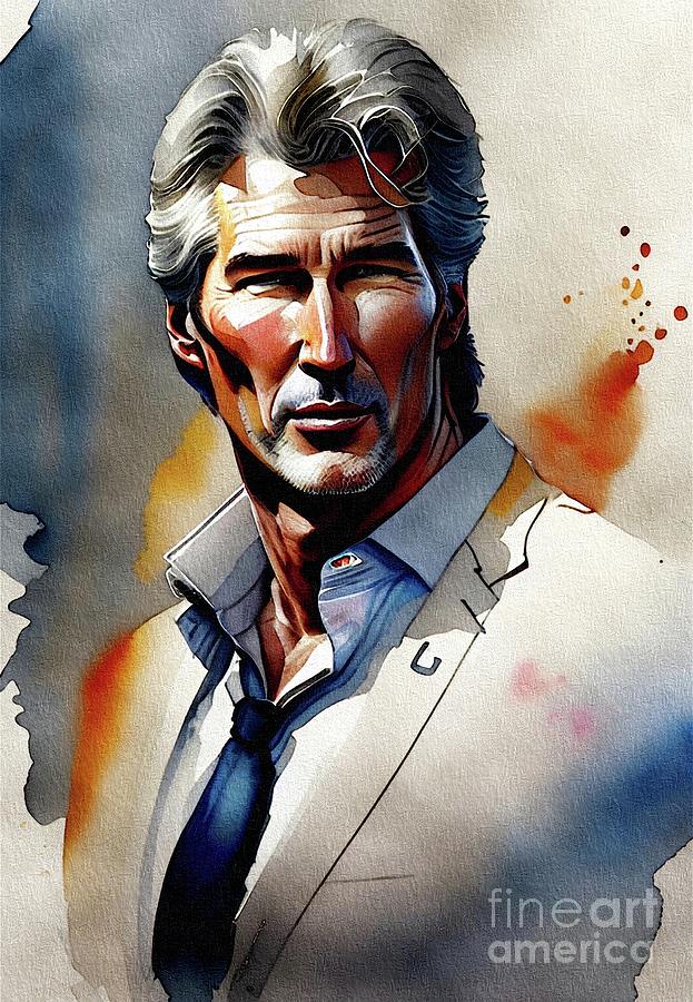 Richard Gere, Actor Painting by John Springfield - Pixels