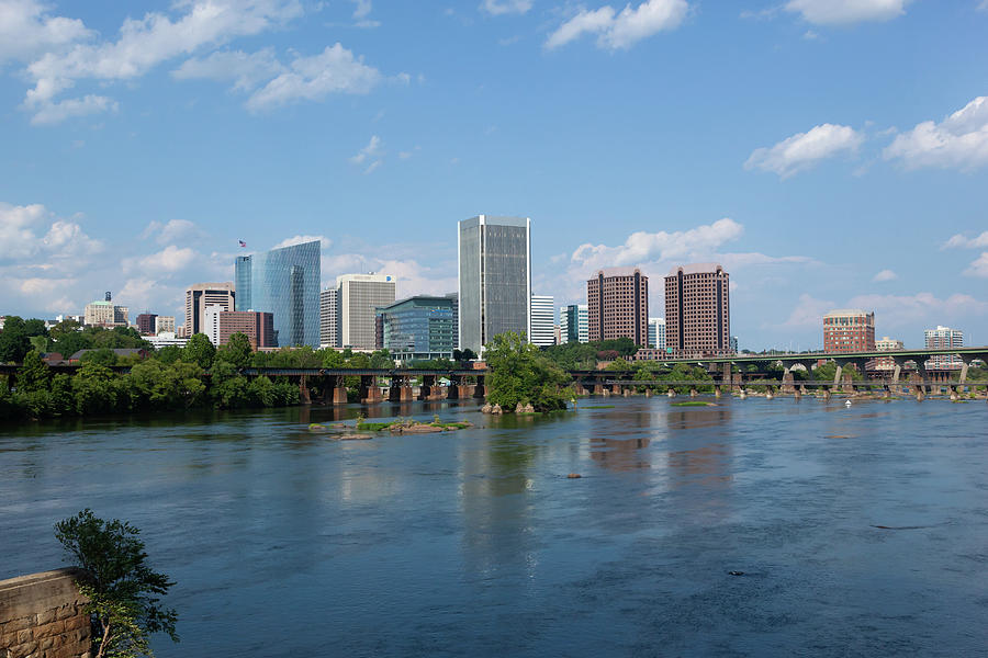 Richard Virginia Skyline over James River Photograph by Erin Cadigan ...