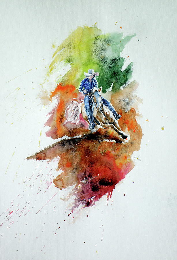 Rider #1 Painting by Kovacs Anna Brigitta