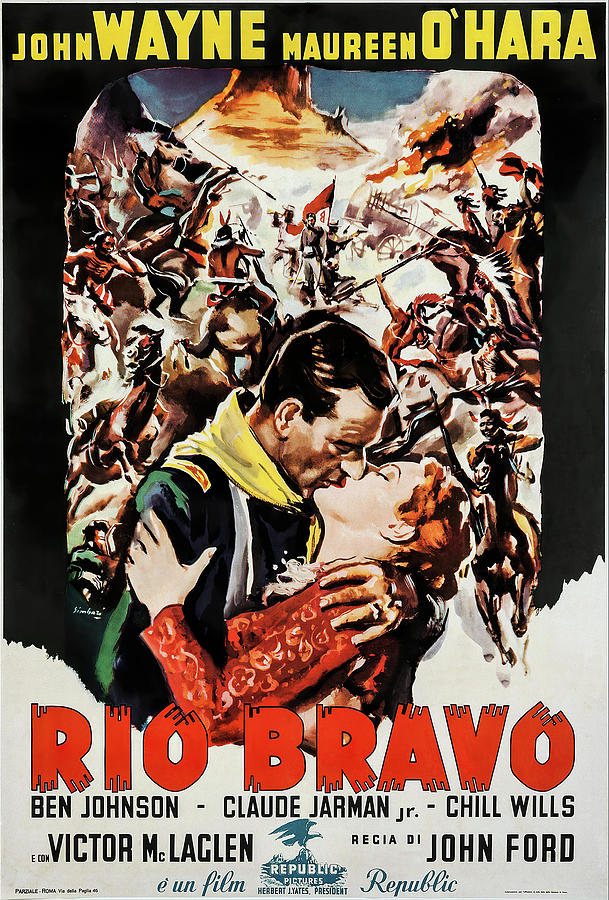 Rio Grande, 1950 - art by Hans Braun Mixed Media by Movie World Posters