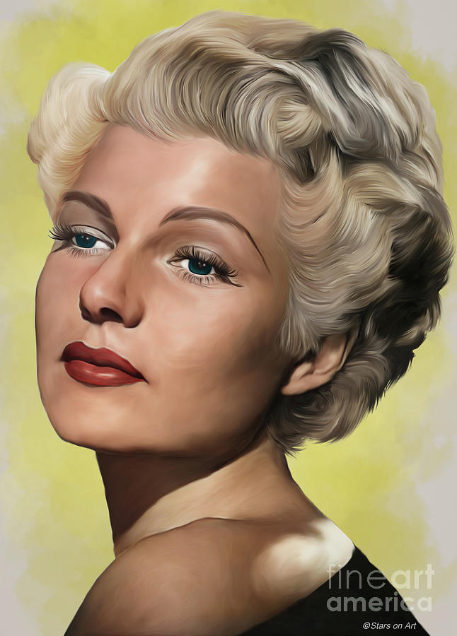 Rita Hayworth illustration -b Painting by Movie World Posters