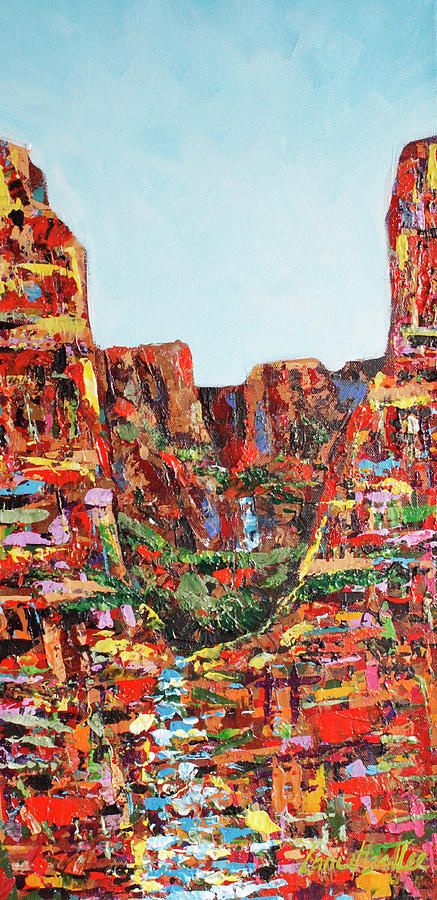 River Canyon Small Painting by Lance Headlee
