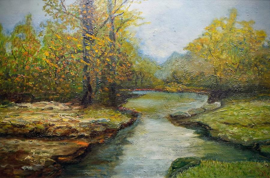 River Painting - River by Clyde Hettrick River Painting - River by Clyde Hettrick