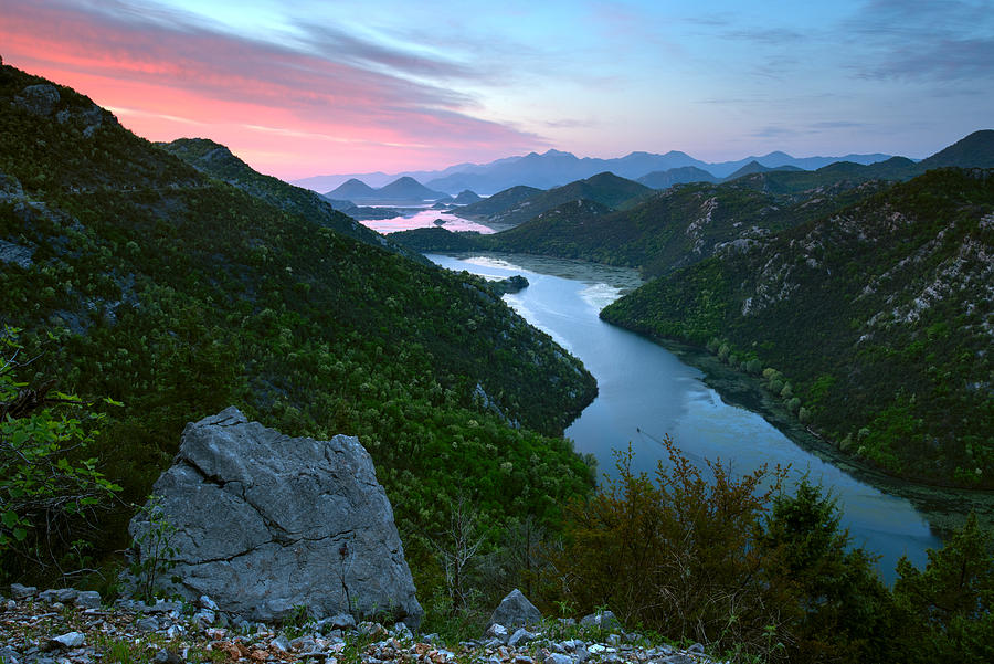 River in the hills. Rijeka Crnojevića and Vranjina hills #1 Photograph by Konstantin Voronov