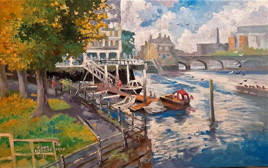 River Shannon Limerick Ireland #1 Painting by Paul Weerasekera
